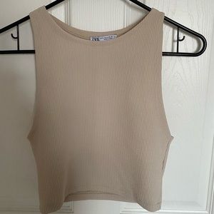 Zara halter ribbed tank